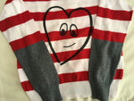 Stella McCartney KIDS Girls' Dolly Stripe Heart Sweater Jumper Size 4 years children