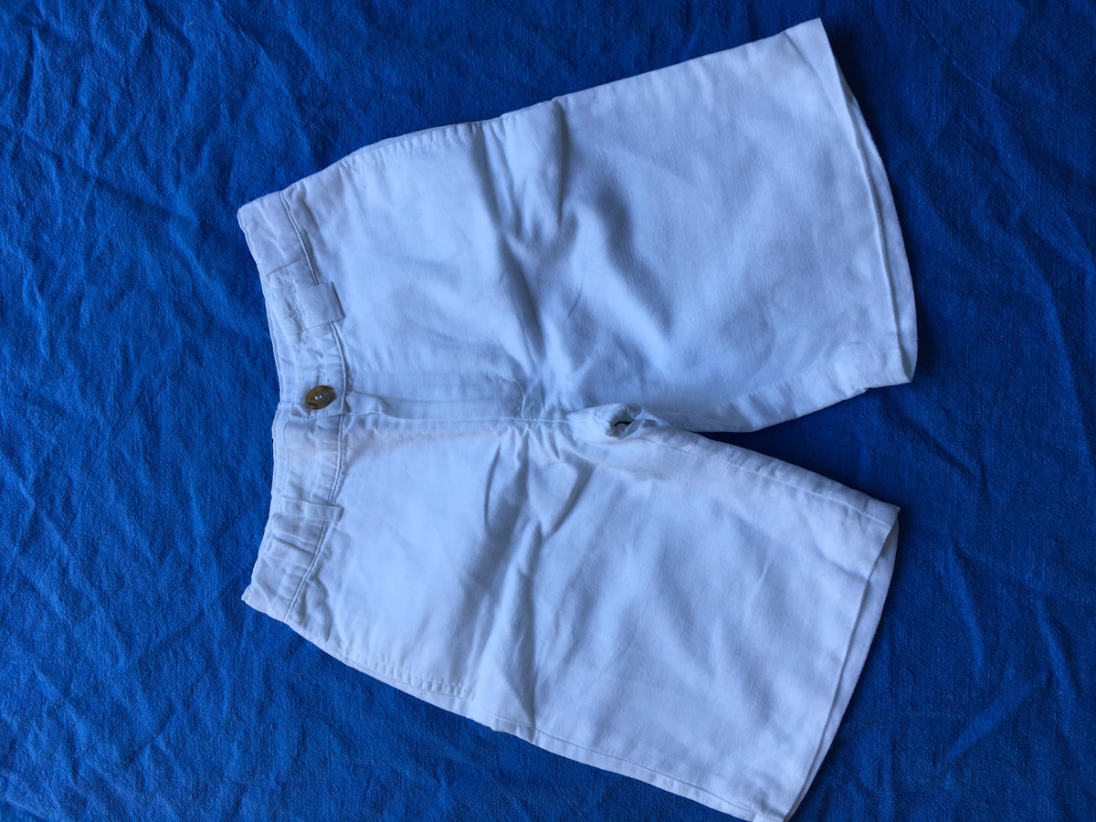 NECK & NECK KIDS Boys Children White Linen Bermuda Shorts 8-9 years 4 years Children