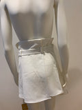 TIBI Mini White Wrap Tie Panelled Skirt Size US 00 XXXS ladies