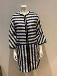 Fontana Couture Milano 1928 Striped Hand Made in Italy Tweed Coat Size L large ladies