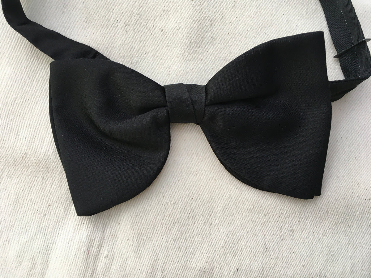 HARRODS OF LONDON BLACK SILK BOW TIE MEN