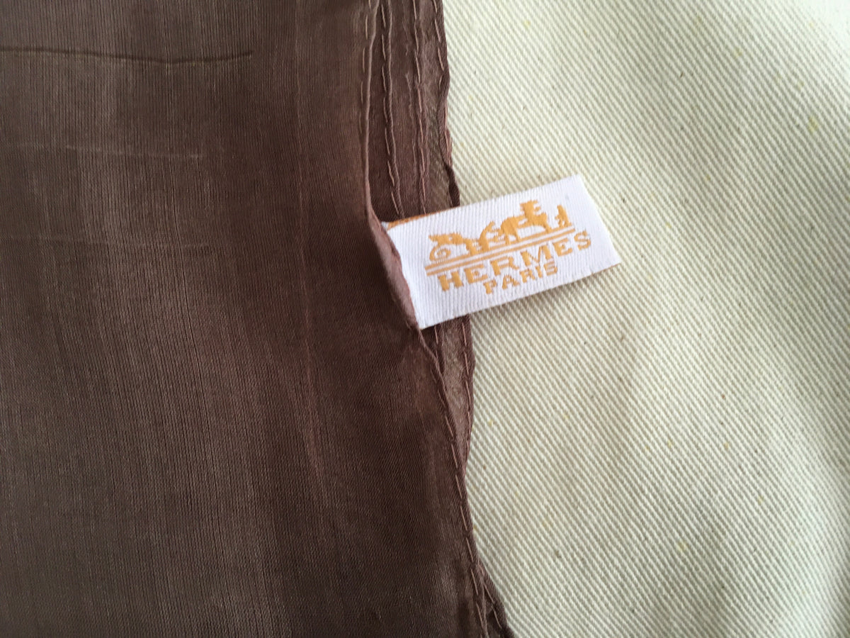 Hermès HERMES H Comme Histoires Vintage Mousseline Chiffon Shawl Scarf Ladies