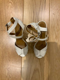 Ralph Lauren Polo White Leather Platform Sandals Size US 9.5 UK 6.5 39 1/2 ladies