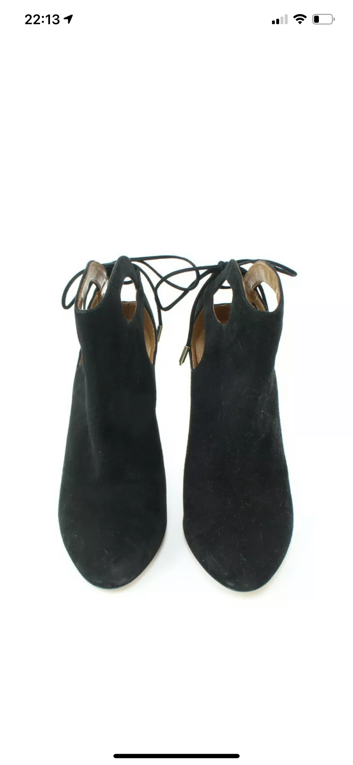Aquazurra Firenze Women's Suede Cut Out High Heels Ankle Boots Size EU 37 UK 4 ladies