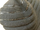PINKO Black Silver Knitted Cap Hat Ladies