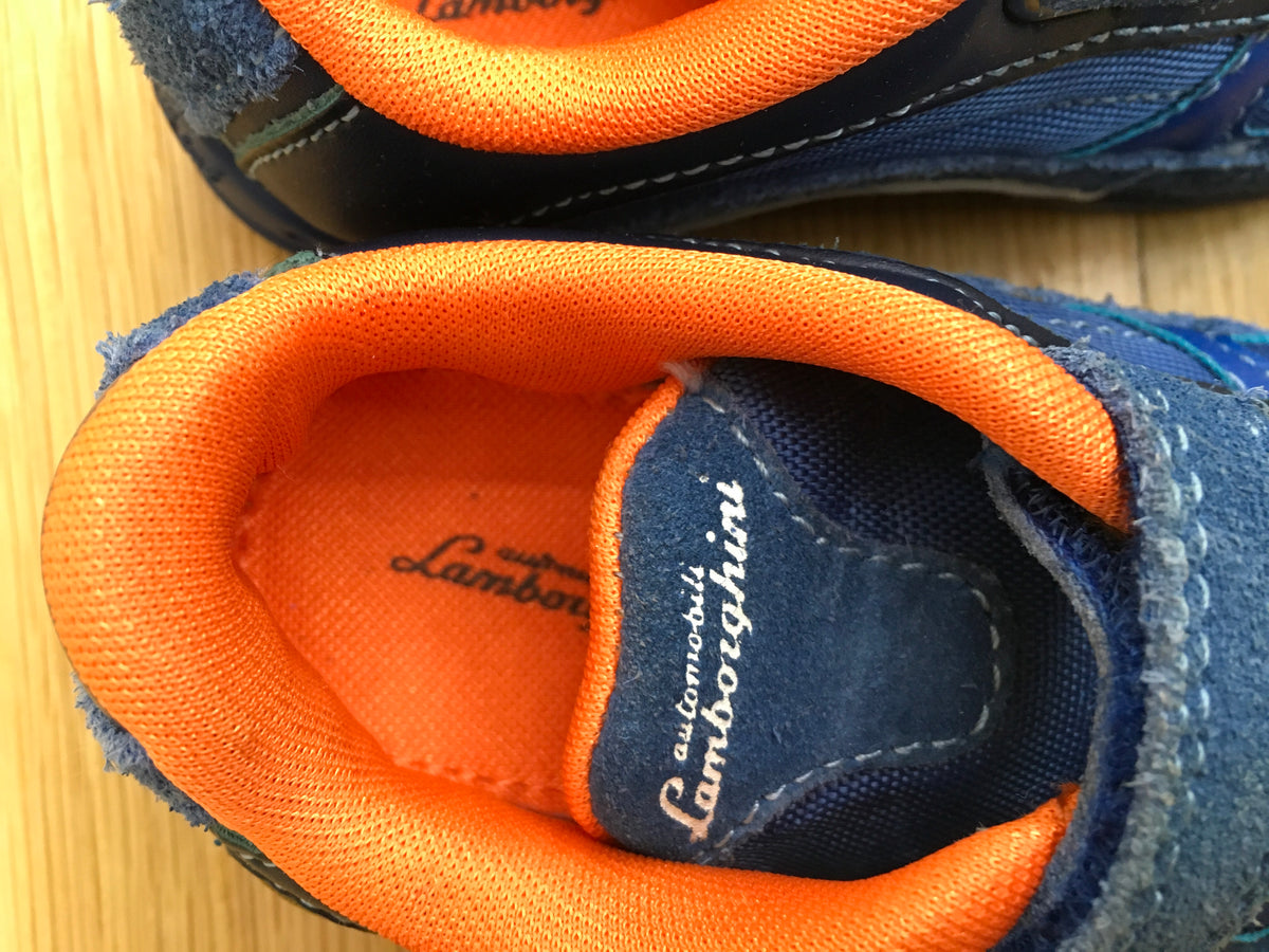 AUTOMOBILI LAMBORGHINI RACE ONE BOYS TRAINERS IN ROYAL BLUE EU 22 UK 5 Children