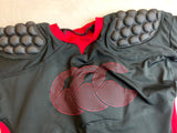 CANTERBURY VAPODRI RAZE VEST SHOCKING BLACK RED JUNIOR RUGBY TOP SIZE SMALL ladies