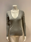 JOSEPH Women's Silk Blend Knit V neck Jumper Sweater Size L large ladies