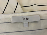 TIBI Striped Cotton-Poplin Top blouse Size US 0 UK 2 XXS ladies