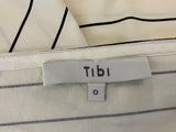 TIBI Striped Cotton-Poplin Top blouse Size US 0 UK 2 XXS ladies