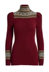 Ralph Lauren Polo Cressida Lambswool Fair Isle Mockneck Jumper Sweater S small ladies