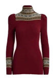 Ralph Lauren Polo Cressida Lambswool Fair Isle Mockneck Jumper Sweater S small ladies