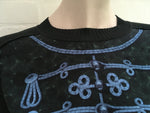 LOUIS VUITTON Silk & Wool Blend Printed Knit Silk Paneled Top Size XS Ladies