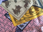 Hermès HERMES SCARF Silk "A Cheval Sur Mon Carre" Scarf 90 ladies