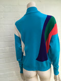 Delpozo Intarsia Wool Knit Sweater Jumper Size L Large Ladies