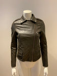 Muubaa Brown Leather Biker Moto JACKET SIZE UK 8 US 4 ladies