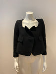 £550 Carven Wool Black Blazer Jacket Size FR 36 UK 8 US 4 S small ladies