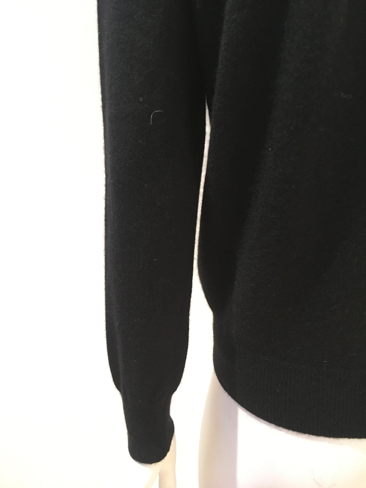 N.Peal Black Cashmere Knit Jumper Sweater Size S Small ladies