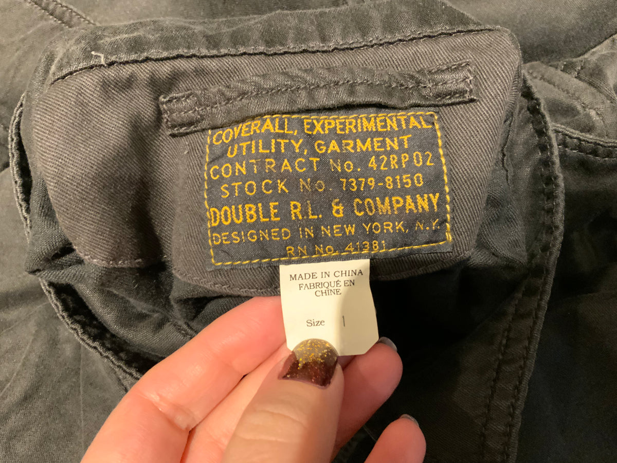 RALPH LAUREN Double RL Utility Boiler Jumpsuit Outfit Size 1 S Small ladies