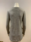 Lounge Lover Grey Cashmere and Synthetic Blend Oversized Jumper Sweater Size S ladies