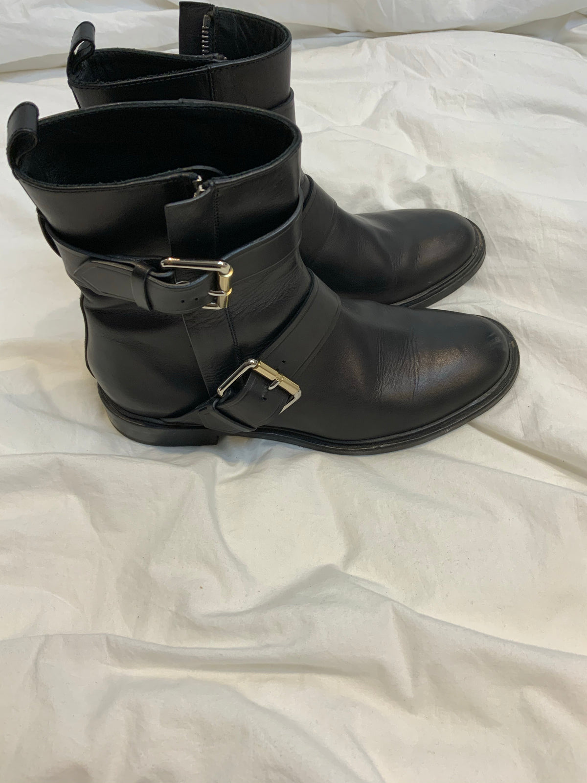 Proenza Schouler Double-buckle Moto Ankle Boots/Bootis Size 37 UK 4 ladies