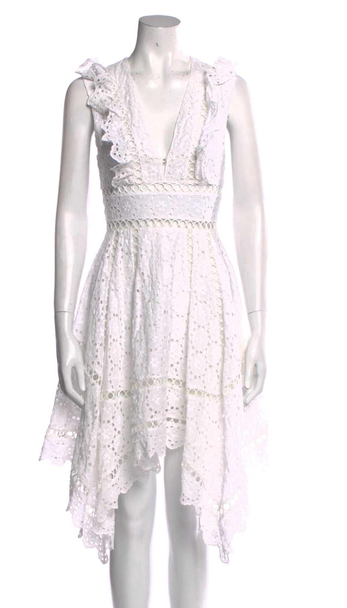 ZIMMERMANN White Divinity Wheel Day Broderie Dress Size 1 S small ladies