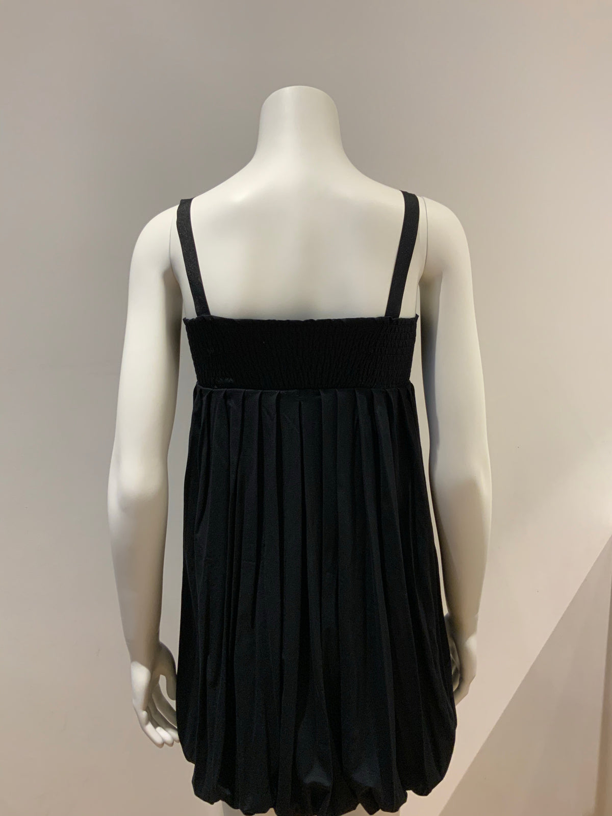 CATHERINE MALANDRINO DRESS BLACK PLEATED DRESS $525.00Y Size US 2 UK 6 XS ladies