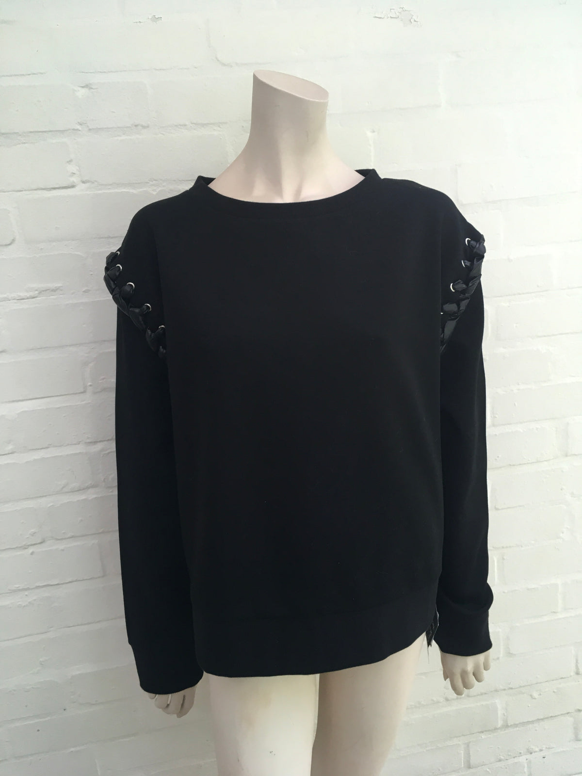 MONCLER + 6 Noir Kei Ninomiya Genius Black Sweatshirt Size L Large ladies
