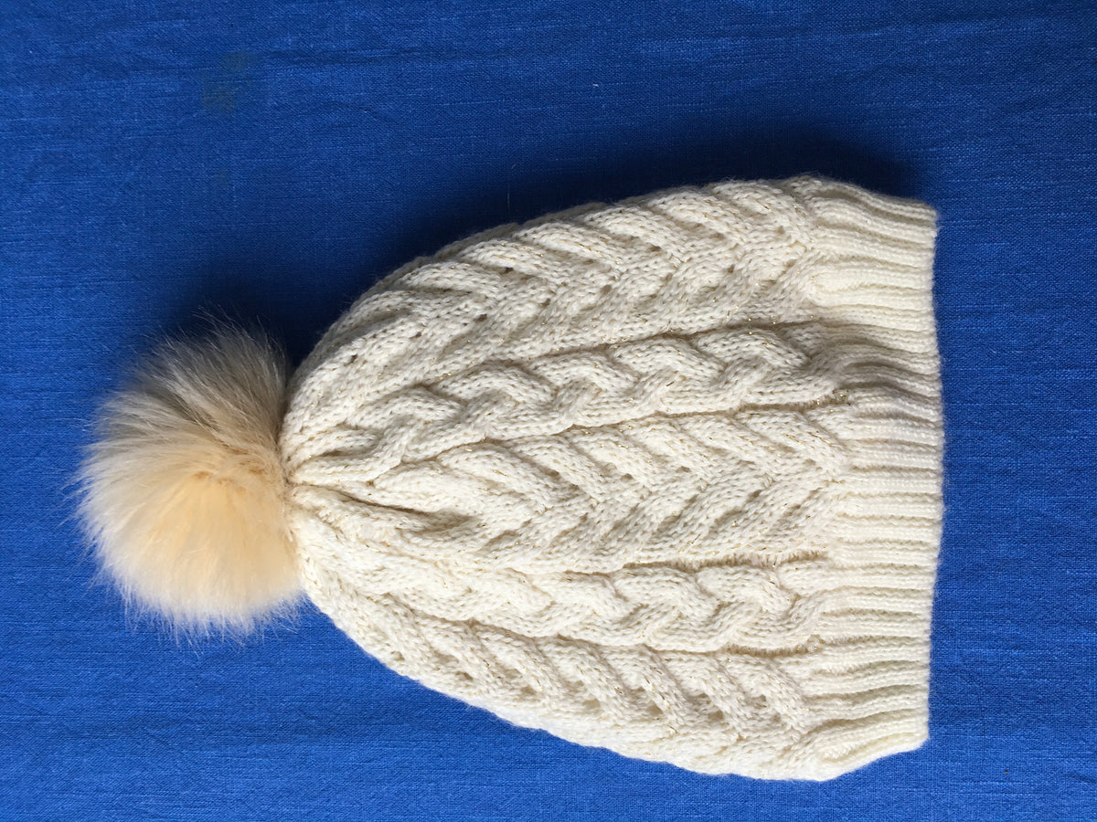 Petit Bateau Wool Blend Girl Cable Knit Pom-Pom Hat Amazing Quality 2019 Children