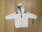Petit Bateau BABY BOYS HOODED SWEATSHIRT IN QUILTED DOUBLE KNIT JACKET 3 MONTH children