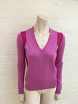 JOSEPH Women's Cashair Novelty Knit Pink Silk Insert Size M Medium Ladies