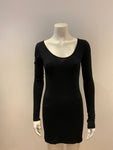 Baukjen Black LBD Mini Boat Neckline Fitted Dress Size UK 10 US 6 ladies