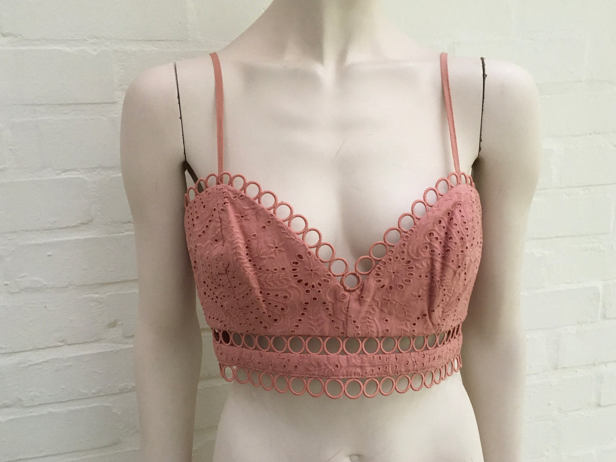 ZIMMERMANN Jasper Fan Cropped Bra Top Size 2 UK 12 US 8 Ladies