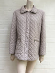 WINDSMOOR Cream Classic Collar Criss Cross Quilted Short Jacket Size L Large ladies
