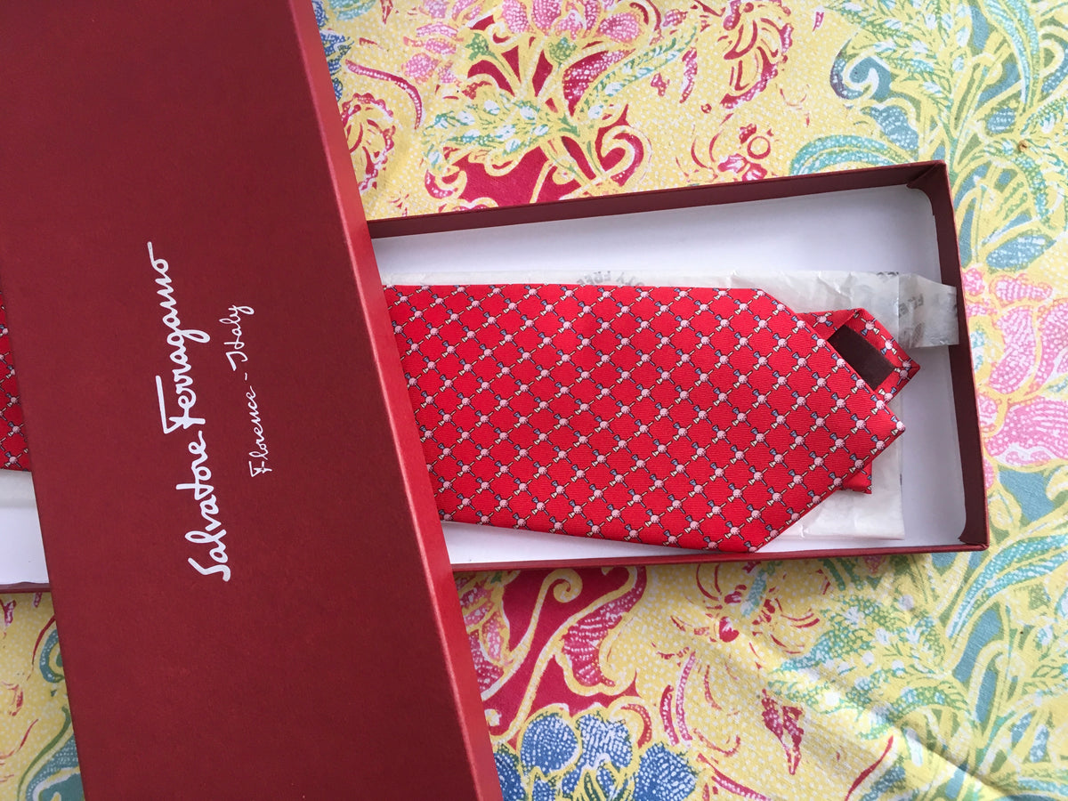 Salvatore Ferragamo Silk Printed Tie men