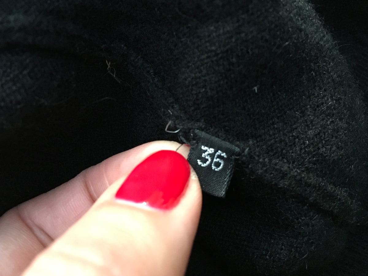 TOM FORD Black Cashmere Lightweight Cardigan Jumper I 36  Ladies