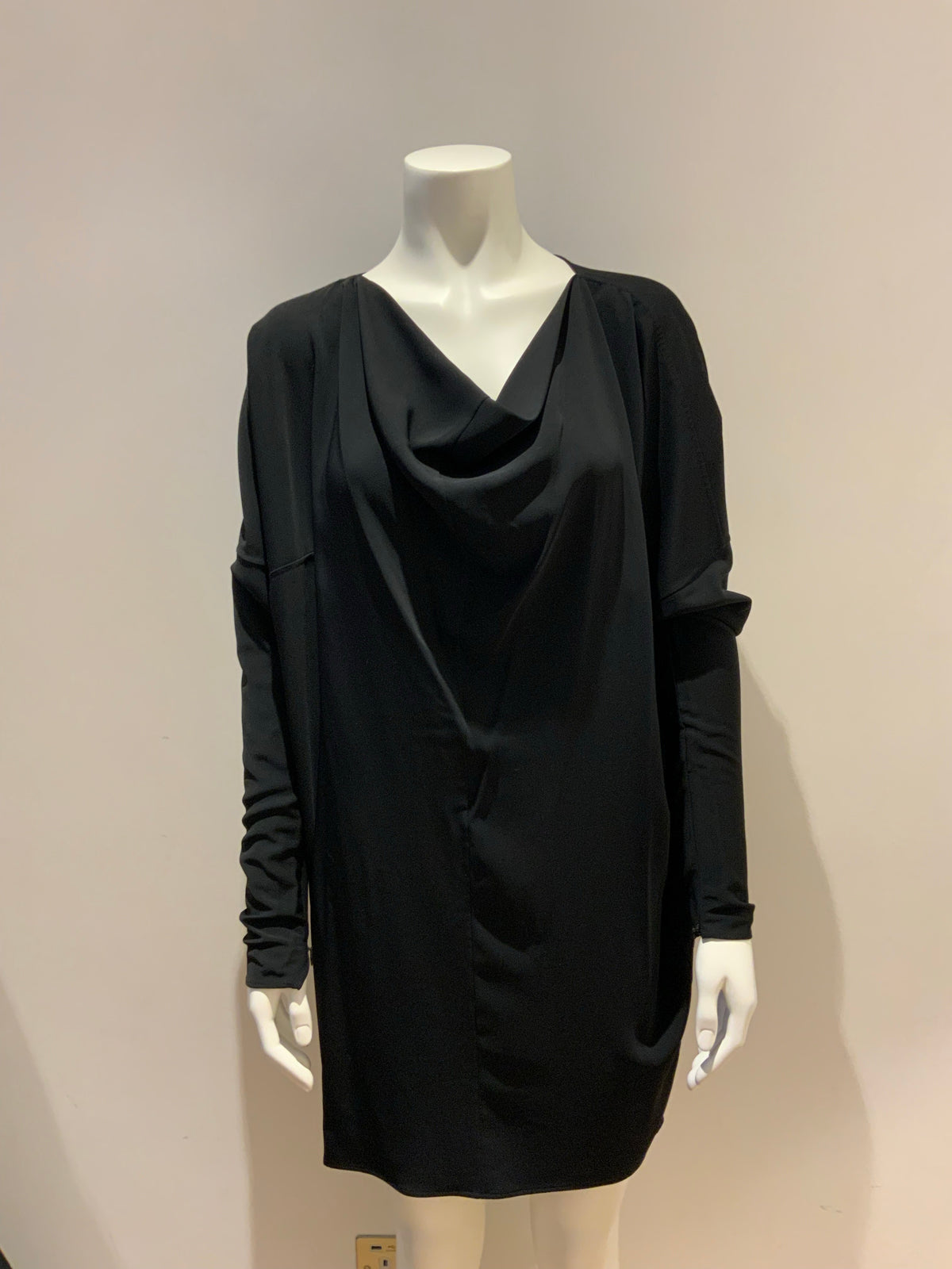 MAISON MARTIN MARGIELA COWL BLACK LBD DRESS SIZE 1 S SMALL ladies