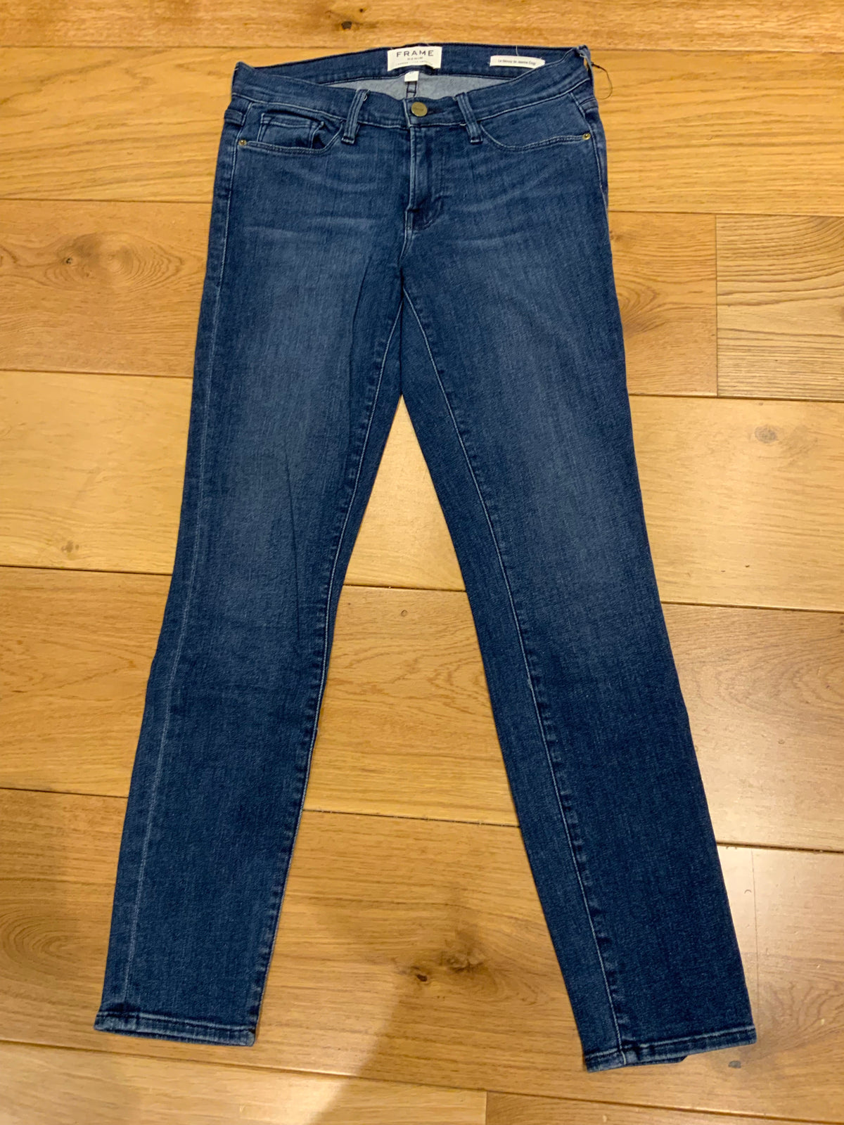 FRAME LE SKINNY DE JEANNE BLUE DENIM JEANS Size 27 ladies