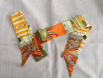 Multicolor Silk Twilly Scarf Amazing Quality Pair of 2 Ladies