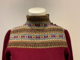 Ralph Lauren Polo Cressida Lambswool Fair Isle Mockneck Jumper Sweater S small ladies