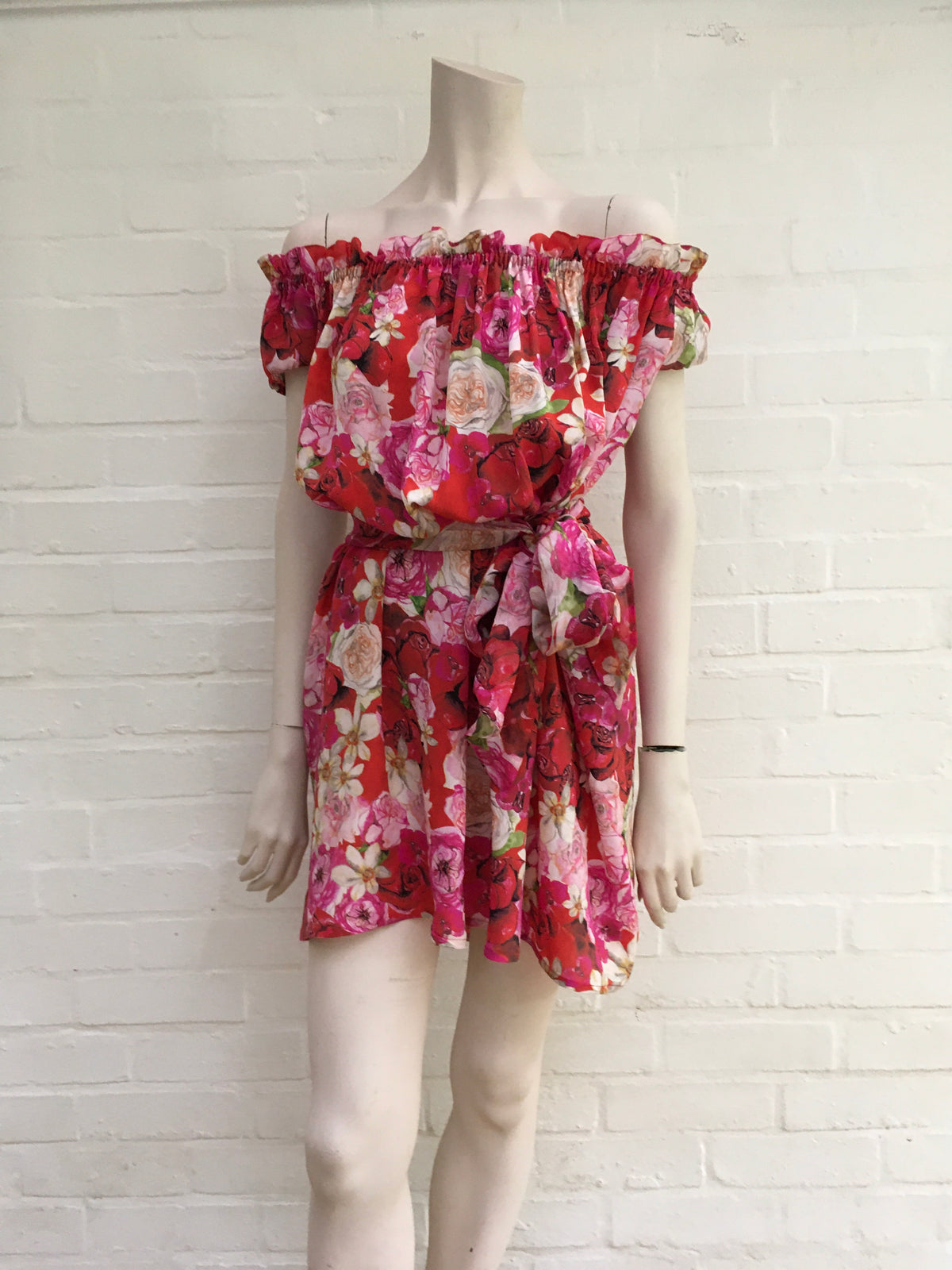 ISOLDA Fru Fru floral-print silk dress Size US 4 UK 8 S SMALL ladies