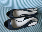 GIORGIO ARMANI braided patent leather wedges sandals shoes Size 36 UK 3 US 6 Ladies