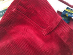 Ralph Lauren burgundy corduroy pants Skinny Trousers LADIES