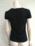 James Perse Standard Casual Scoop Short Sleeve Tee Shirt Black T shirt Size 1 S Ladies