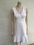Moschino Boutique Flared Hem White Dress Size I 42 GB 10 US 8 FR 38 dress