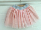 Petit Bateau Tutu Skirt With Stars In Pale Pink Children