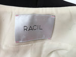 Amazing Rare Racil Ivory Dallas Wool Cropped Tuxedo Jacket Ladies