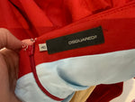 Dsquared² Red Wool Strapless Mini Dress Size I 40 US 4 UK 8 S Small ladies