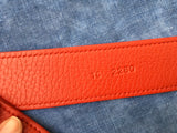 PRADA Red Leather Hip Belt Size 85 / 34 Ladies