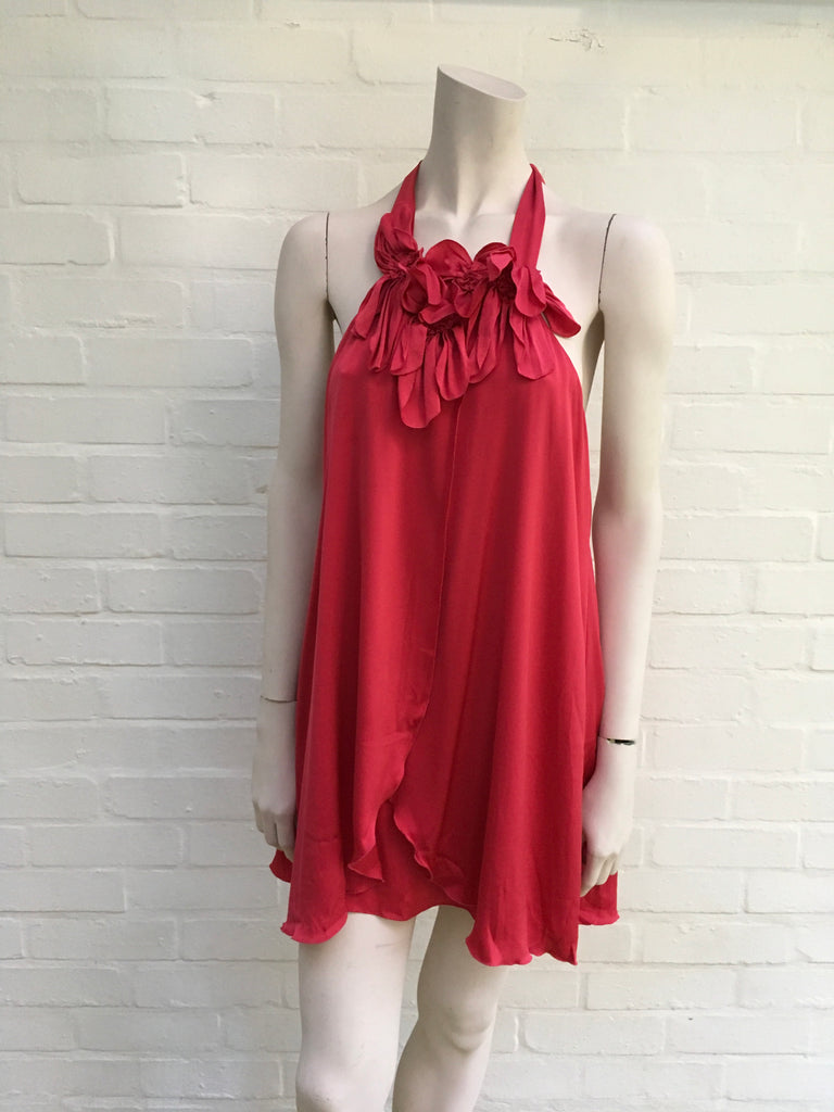 ELIE TAHARI RED SILK HALTER DRESS AMAZING Ladies Afashionistastore ELIE TAHARI RED SILK HALTER DRESS AMAZING Ladies Afashionistastore